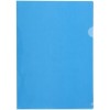 Папка-уголок пластиковая Office Space А4, толщина пластика 0,5 мм, прозрачная синяя